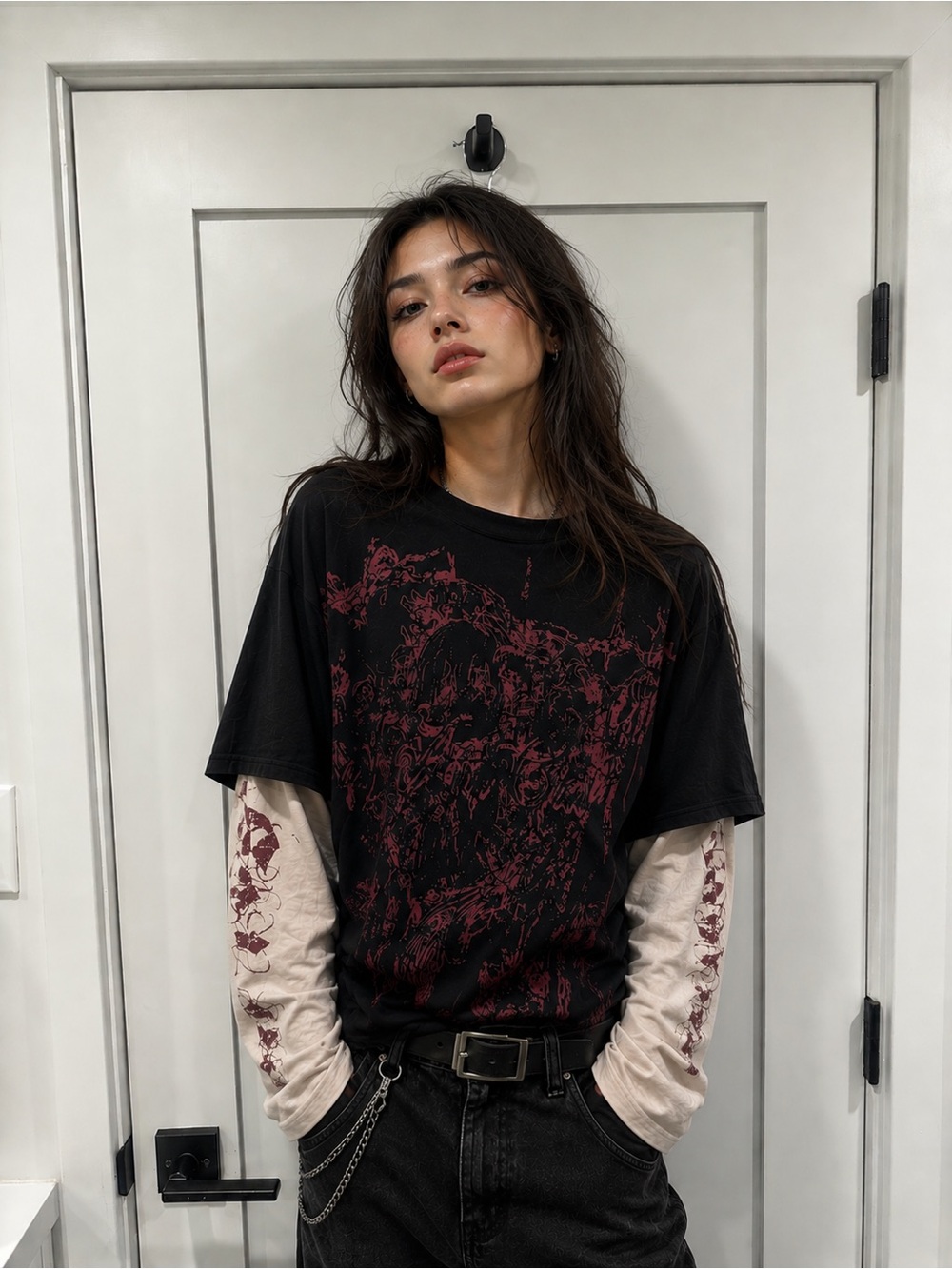 I AM GIA Tayla Top Black Tattoo Size Medium